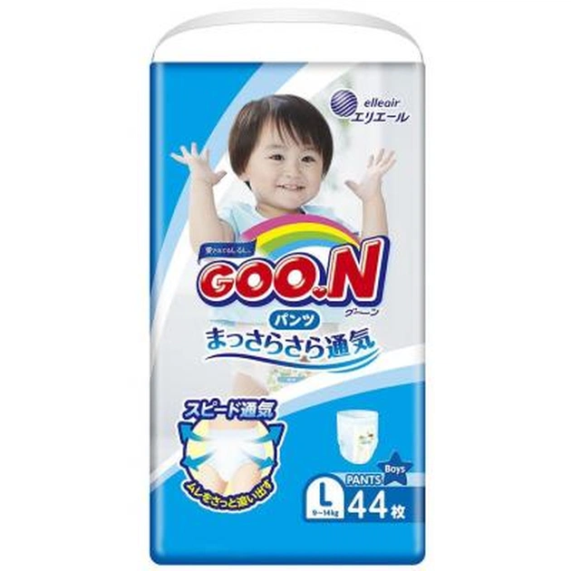 Підгузки GOO.N Трусики для хлопчиків 9-14 кг (L, 44 шт) (853627) - зображення 1