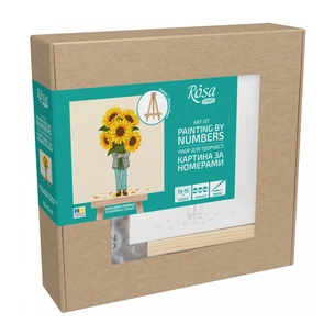 Картина по номерам Rosa В обіймах сонця, 15х15см, з мольбертом (4823098548607) picture 1