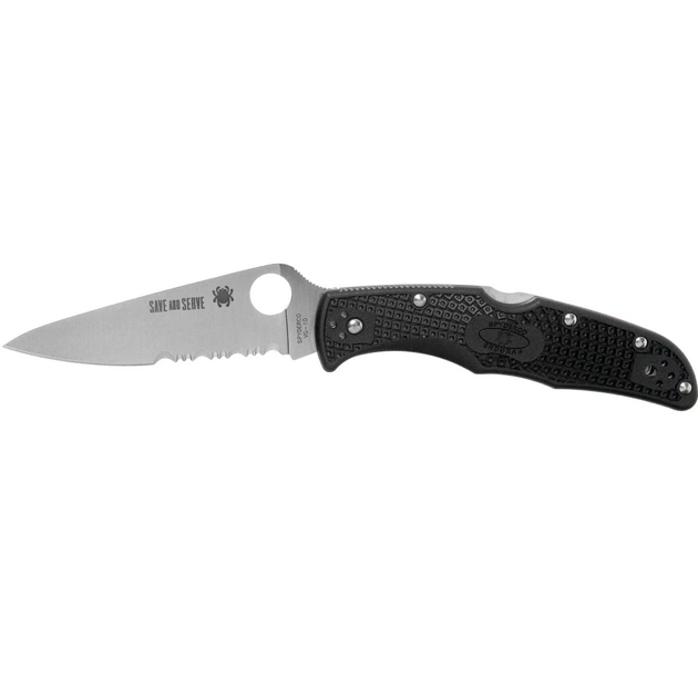 Ніж Spyderco Endura 4 Thin Red Line напівсеррейтор (C10FPSBKRD) - изображение 1