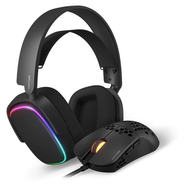 Навушники Hator Phoenix 7.1 RGB + Stellar Pro Black (НТR-001) - зображення 1