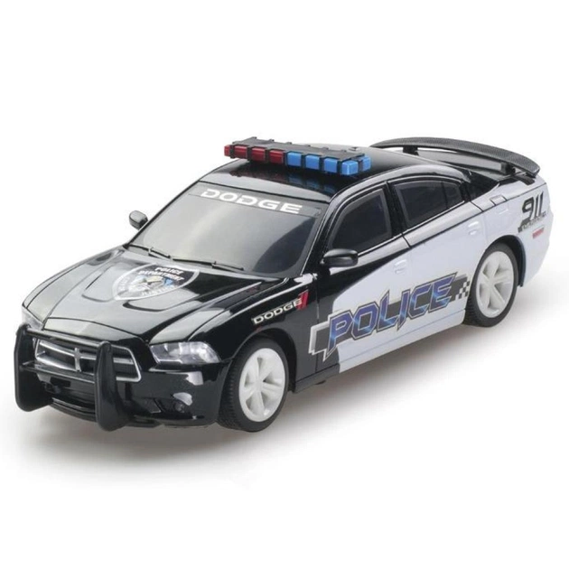 Машина Bburago DODGE CHARGER POLICE 2014 черный,1:26, свет, звук, инерц. (89731) - изображение 1