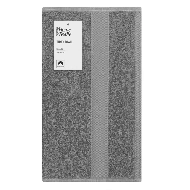Рушник Ardesto Splendid 100% бавовна, сірий 70х140 см (ART2370GR) - picture 1
