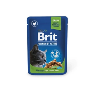 Вологий корм для кішок Brit Premium Cat Pouches Chicken Slices for Sterilised 100 г (8595602506033) зображення 1