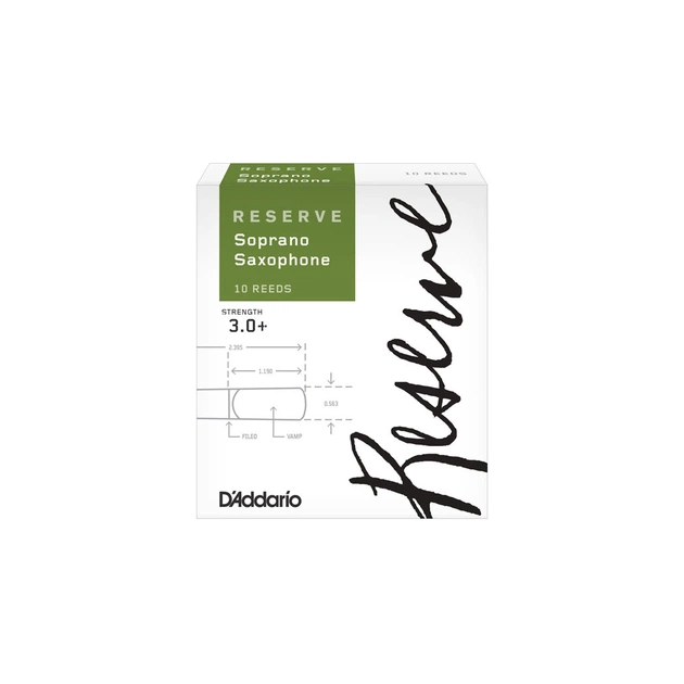 Трость для саксофона D'Addario Reserve - Soprano Sax #3.0+ - 10 Pack (DIR10305) - изображение 1