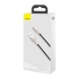 Дата кабель USB 2.0 AM to Lightning 2.0m 2.4A metal black Baseus (CALJK-B01) - зменшене зображення 4