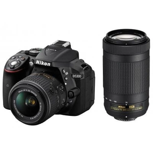 Цифровий фотоапарат Nikon D5300 AF-P 18-55 VR + AF-P 70-300VR Kit (VBA370K015) зображення 1
