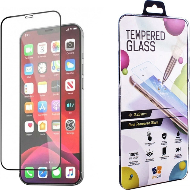 Скло захисне Drobak Apple iPhone 13 Pro Max Frame A+ (606055) - зображення 1