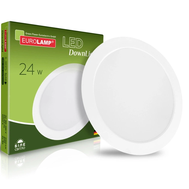 Світильник Eurolamp Downlight NEW 24W 2150Lm 4000K (LED-DLR-24/4(new)) - зображення 1