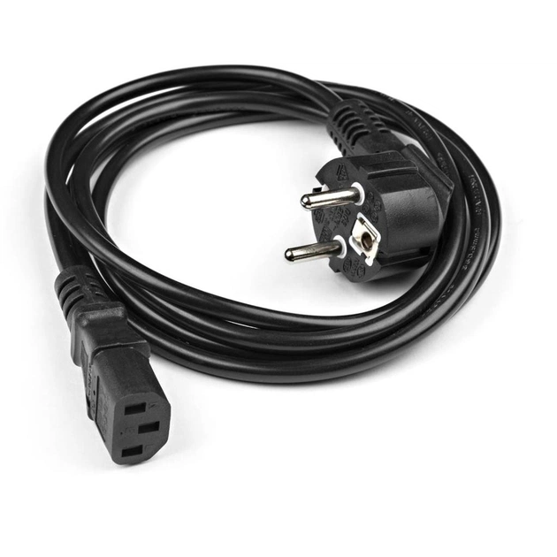 Кабель питания C13 1.8m Vinga (VCPPCC131.8BK) - изображение 1