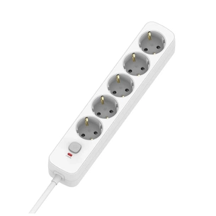 Мережевий фільтр живлення ColorWay CCA-3G1MM 5 розеток, 2m White (CW-PSEA1052W) зображення 1