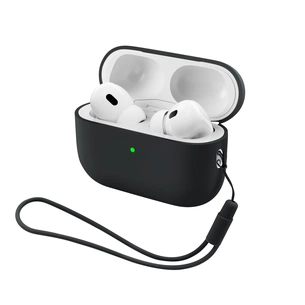 Чехол для наушников Armorstandart Silicone Case with straps For Apple AirPods Pro 3 Black (ARM91276) изображение 1