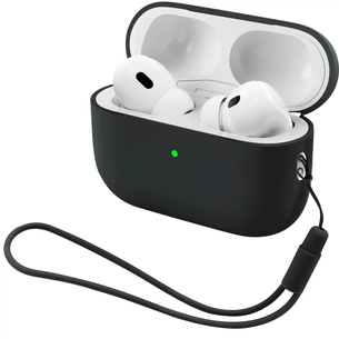 Чехол для наушников Armorstandart Silicone Case with straps For Apple AirPods Pro 3 Black (ARM91276) изображение 1