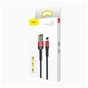 Дата кабель USB 2.0 AM to Lightning 1.0m Cafule Special Edition 2.4A Black-Red Baseus (CALKLF-G91) - зменшене зображення 4