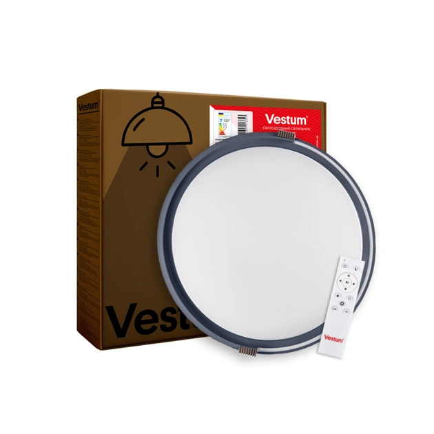 Світильник Vestum COLISEUM матовий 60W 395*60мм 3000К-6500К з ДК білий з синім (VS-91066) - picture 1