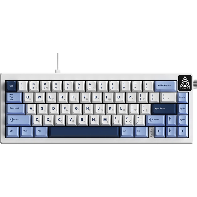 Клавиатура Ajazz AK650 Sea Salt Switch USB UA White/Blue (AK650-SS-BWB) - изображение 1