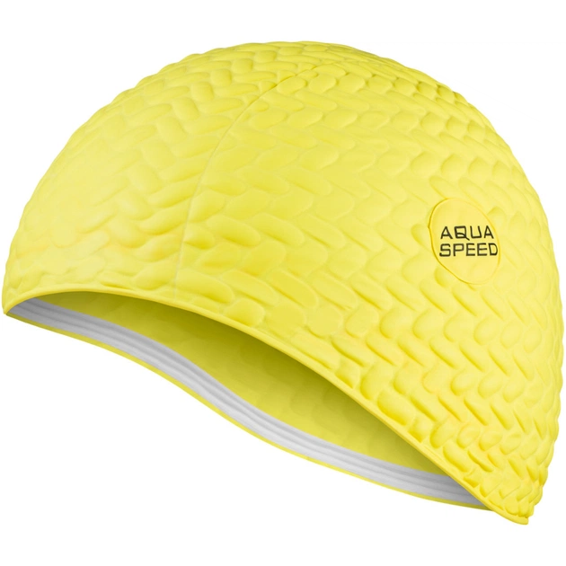 Шапка для плавання Aqua Speed Bombastic Tic-Tac 5722 117-18 жовтий Жін OSFM (5908217657220) - зображення 1