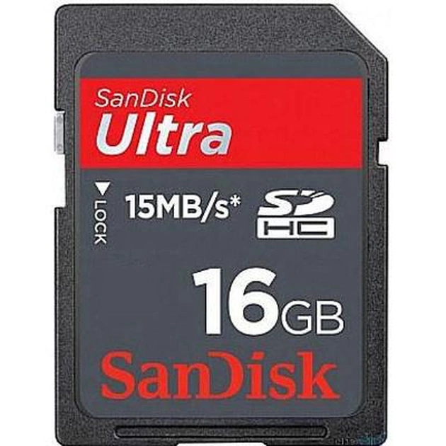 Карта пам'яті SanDisk 16Gb SDHC Ultra (SDSDH-016G-U46) - изображение 1