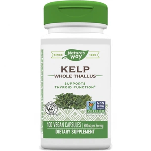 Травы Nature's Way Ламинария, Kelp, 600 мг, 100 капсул (NWY14500) изображение 1