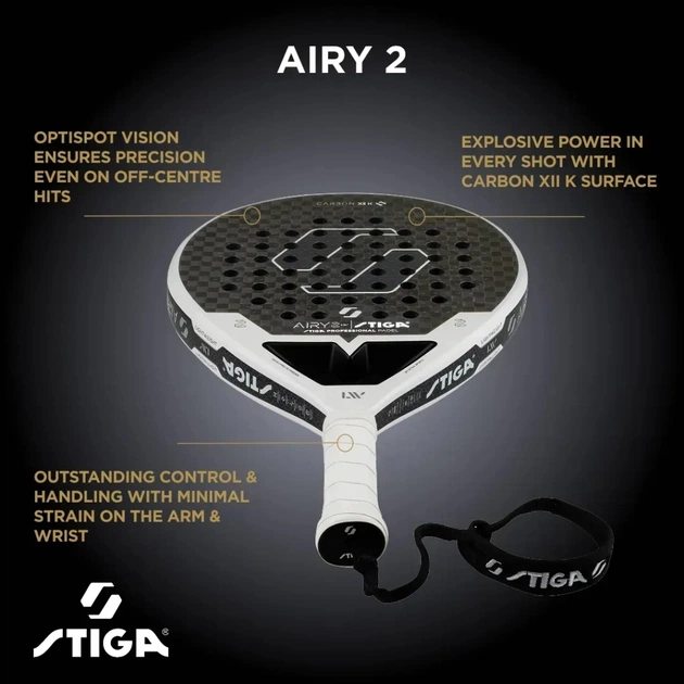Ракетка для падел тенісу Stiga Racket AIRY 2 (2204-1311-01) (932054) - зображення 6