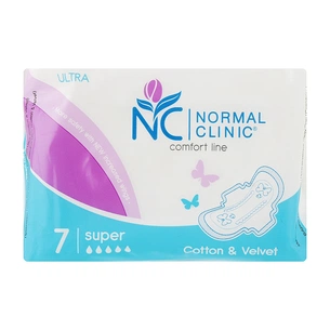 Гігієнічні прокладки Normal Clinic Ultra Cotton & Velvet Super 7 шт. (3800213302901) зображення 1