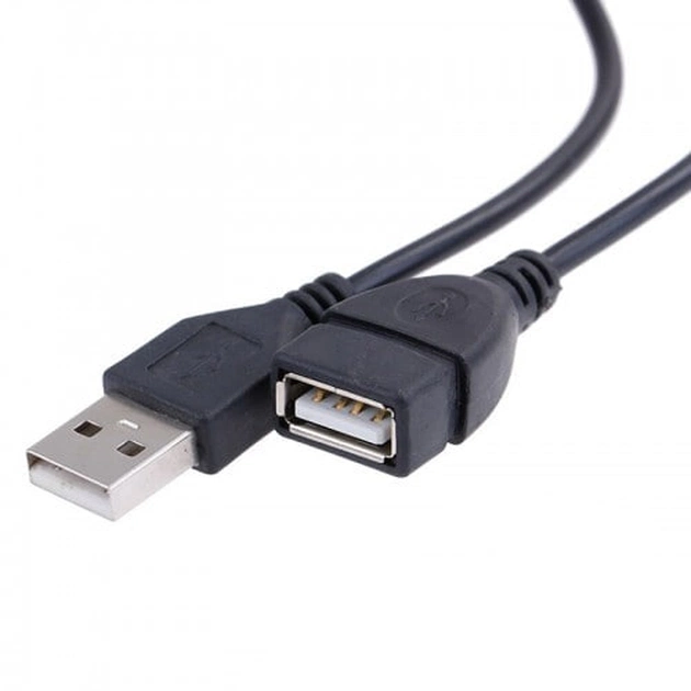 Дата кабель USB 2.0 AF - USB 2.0 AM 0.3m black - изображение 1