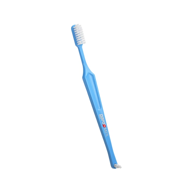 Зубна щітка Paro Swiss M27L середньої жорсткості Блакитна (7610458007389-blue) - зображення 1