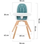Стілець для годування Kinderkraft Tixi Turquoise (5902533912292) - зменшене зображення 10