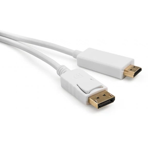 Кабель мультимедійний Display Port to HDMI 1.8m Vinga (VCPDPHDMI1.8WH) зображення 1