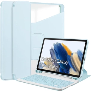 Чохол до планшета BeCover Keyboard 360° Rotatable Samsung Tab A9 Plus SM-X210/SM-X215/SM-X216 11.0" Light Blue (710332) зображення 1