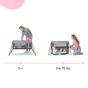 Ліжечко Kinderkraft манеж 2 в 1 Movi Grey Wooden (5902533918454) - зменшене зображення 3