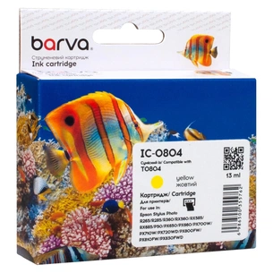 Картридж Barva Epson T0804 (C13T08044010/C13T08044011) 620ст, yellow (IC-0804) зображення 1