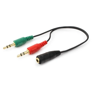 Кабель мультимедійний 3.5mm M to 2x3.5mm M 0.2m (4pin) Cablexpert (CCA-418) изображение 1
