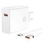 Зарядний пристрій XO L128 120W with cable Type-C white (XO-L128-WH) - зменшене зображення 1
