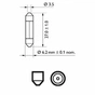 Автолампа Philips 3W (12818 CP) - зменшене зображення 3