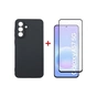 Чохол до мобільного телефона Dengos Carbon Cover + Glass Samsung Galaxy A57 Black (DG-KM-195) - зменшене зображення 1