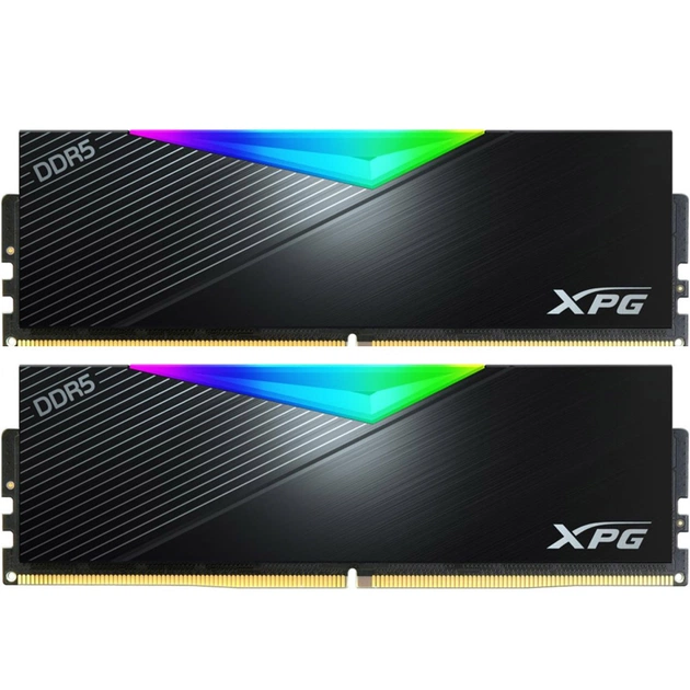 Модуль пам'яті для комп'ютера DDR5 32GB (2x16GB) 5600 MHz XPG Lancer RGB ADATA (AX5U5600C3616G-DCLARBK) - изображение 1