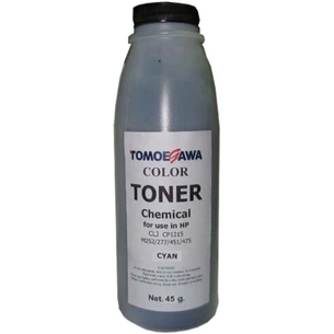 Тонер Tomoegawa HP CLJ CP1215/M252/277/451/475 Chemical (45г) Cyan (THP1215C45) зображення 1