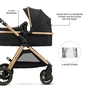 Коляска Kinderkraft 3 в 1 Esme Pro Pure Black (KSESME00BLK300N) (5902533929351) - уменьшенное изображение 3