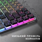 Клавіатура GamePro MK230R Red Swich Low Profile RGB Wireless/Bluetooth/USB Dark Gray (MK230R) - зменшене зображення 6