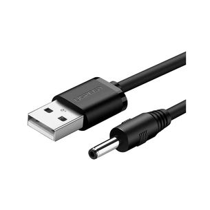 Кабель живлення USB to DC 3.5mm 5V 1.0m black Ugreen (10376) зображення 1