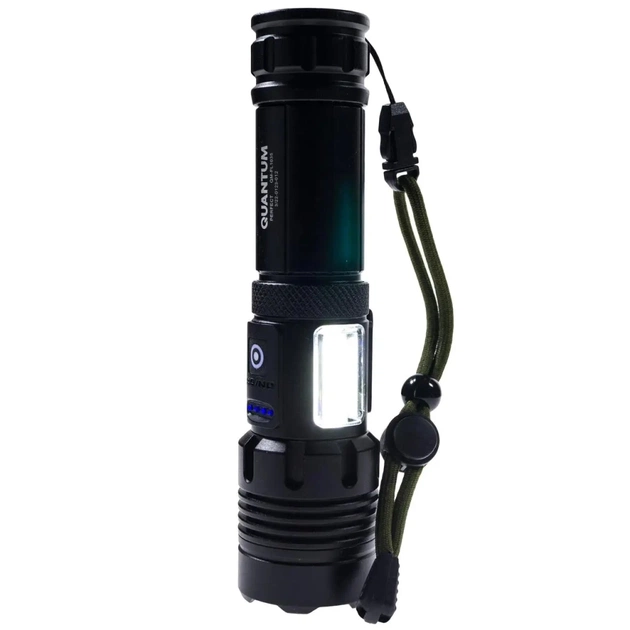 Ліхтар Quantum Perfect 5WLED zoom +3WCOB з функ Power Bank Li-ion18650/2600mAh (QM-FL1035) - зображення 3
