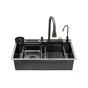 Мийка кухонна Kroner Schwarze-SET7545NBPVD (CV033805) - зменшене зображення 5