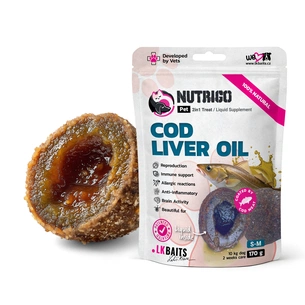 Лакомство для собак LK Baits Pet Nutrigo Cod Liver Oil S-M для средних пород с маслом печени трески (Ø 20 мм) 170 г (7777035) изображение 1