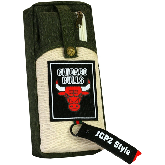 Пенал Cool For School 2 отделения Chicaco Buliis черный (J-2390-1-green) - изображение 1