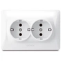 Розетка Videx BINERA 2ая із заземленням (VF-BNSK2G-W) - уменьшенное изображение 1