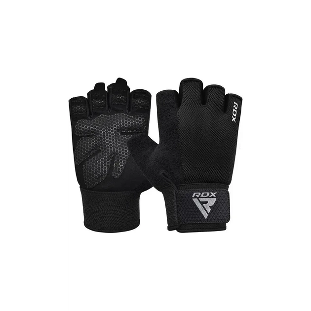 Рукавички для фітнесу RDX W1 Half Black Plus L (WGA-W1HB-L+) - изображение 1