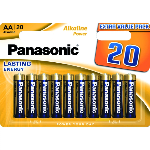 Батарейка Panasonic LR06 Alkaline Power * 20 (LR6REB/20BW) - изображение 1