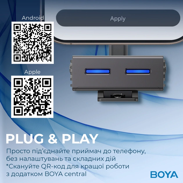 Мікрофон Boya LINK 3-02 Type-C/TRS Black (LINK 3-02) - изображение 12