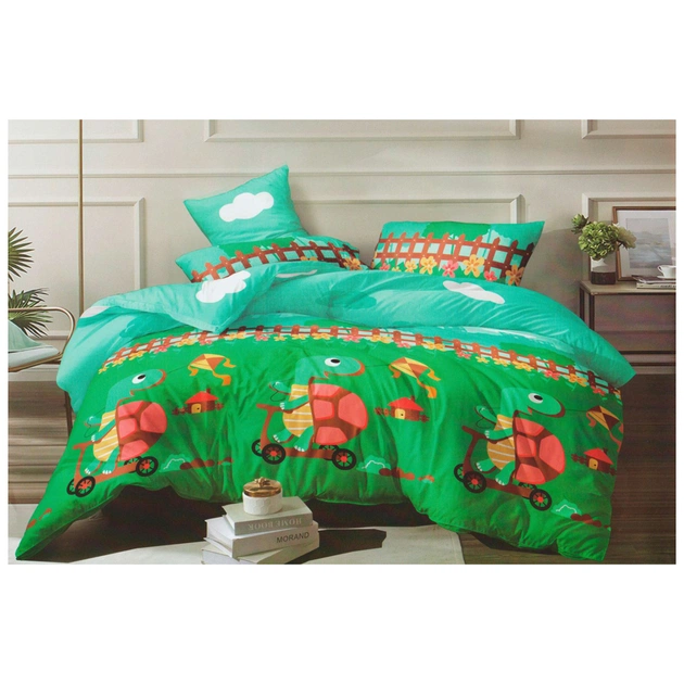 Постільна білизна MirSon Бязь 17-0320 Turtle 143x210 (2200002463157) - изображение 1