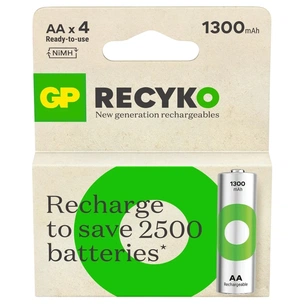 Акумулятори GP Recyko AA/HR06 NI-MH 1300 mAh BL 4 шт изображение 1